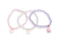 ENSEMBLE DE 3 BRACELETS LAPINS HEUREUX